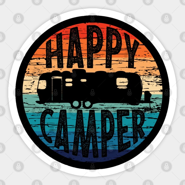 Happy Camper Sticker by Camp Happy Hour